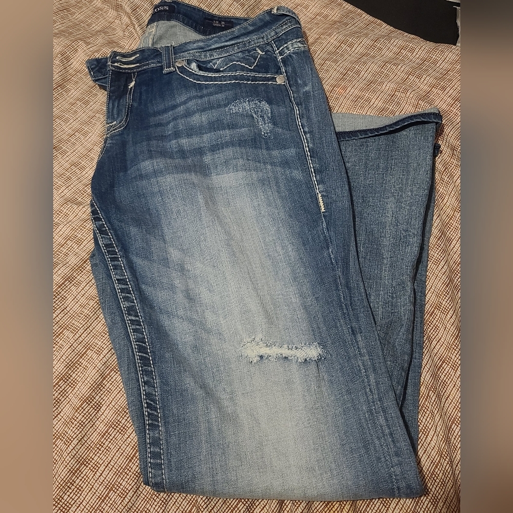 VIGOSS Plus Size Flare Jeans